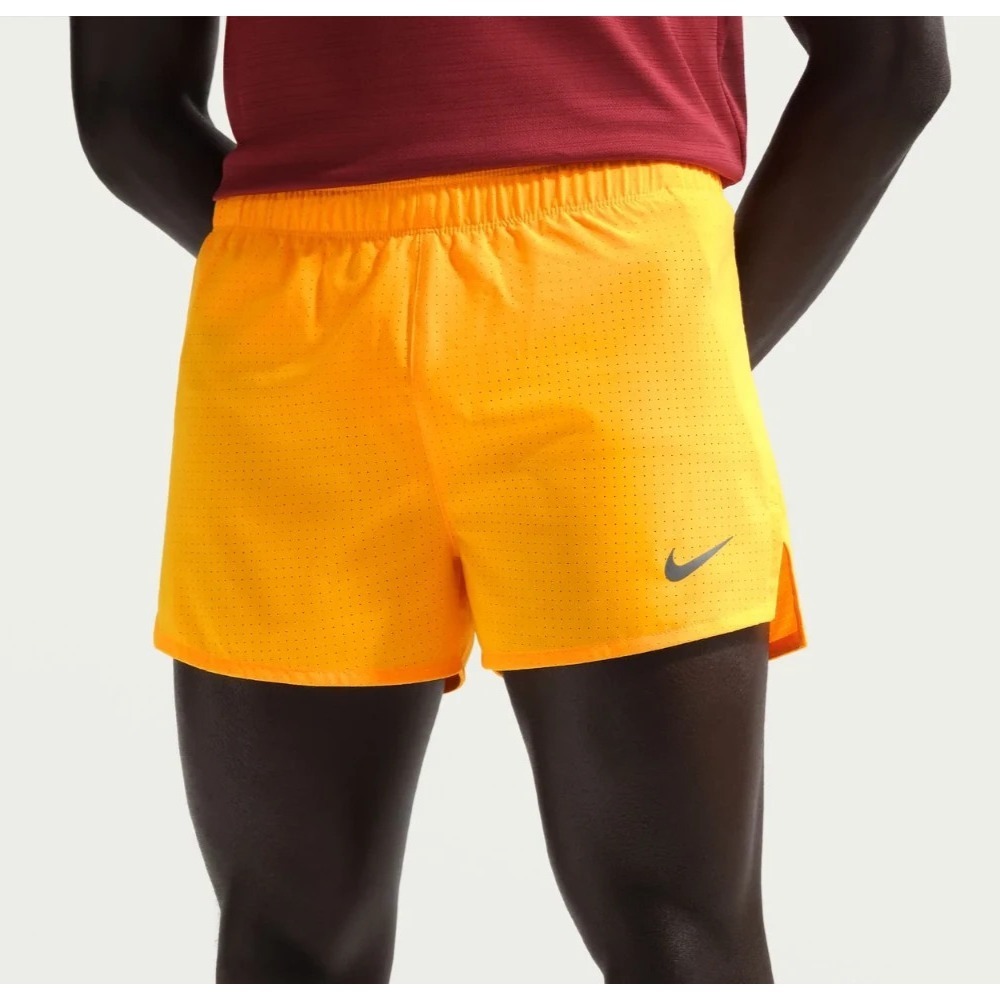 Nike Fast Dri-FIT 3" Mens Size Small Brief-Lined Running Shorts Laser Orange NWT